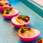 Pink Deviled Eggs