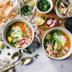 Tortilla Soup with garnishes